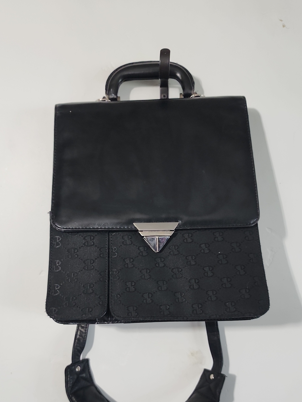 Black Men's Top-Handle Backpack Briefcase